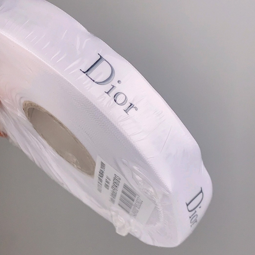 Authentic Christian Dior White Satin Ribbon 2cm • 6 Yard Continuous Cut - Picture 2 of 4